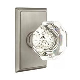 Emtek 8221 GLASS - Knobsets With Rectangular Rosette Privacy Set