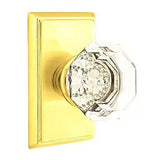Emtek 8221 GLASS - Knobsets With Rectangular Rosette Privacy Set