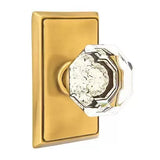 Emtek 8221 GLASS - Knobsets With Rectangular Rosette Privacy Set