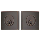 Emtek 8369 Square Deadbolt - Modern Brass - Double Cylinder