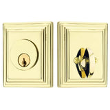 Emtek 8479 Wilshire Deadbolt - Classic Brass - Single Cylinder