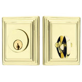 Emtek 8479 Wilshire Deadbolt - Classic Brass - Single Cylinder