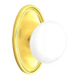 Emtek 8120 DESIGNER BRASS - Knobsets With Oval Rosette Passage Set