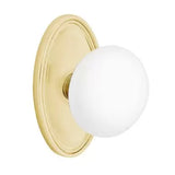 Emtek 8120 DESIGNER BRASS - Knobsets With Oval Rosette Passage Set