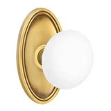 Emtek 8120 DESIGNER BRASS - Knobsets With Oval Rosette Passage Set