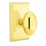 Emtek 8121 DESIGNER BRASS - Knobsets With Rectangular Rosette Passage Set