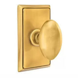 Emtek 8121 DESIGNER BRASS - Knobsets With Rectangular Rosette Passage Set