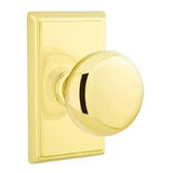 Emtek 8121 DESIGNER BRASS - Knobsets With Rectangular Rosette Passage Set