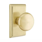 Emtek 8121 DESIGNER BRASS - Knobsets With Rectangular Rosette Passage Set