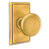 Emtek 8121 DESIGNER BRASS - Knobsets With Rectangular Rosette Passage Set