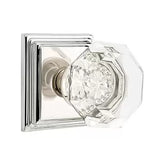 Emtek 8561 GLASS - Knobsets With Wilshire Rosette Dummy, Pair