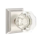 Emtek 8561 GLASS - Knobsets With Wilshire Rosette Dummy, Pair
