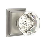 Emtek 8561 GLASS - Knobsets With Wilshire Rosette Dummy, Pair