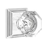 Emtek 8561 GLASS - Knobsets With Wilshire Rosette Dummy, Pair