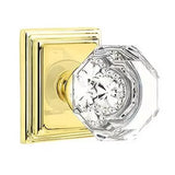 Emtek 8561 GLASS - Knobsets With Wilshire Rosette Dummy, Pair
