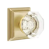 Emtek 8561 GLASS - Knobsets With Wilshire Rosette Dummy, Pair