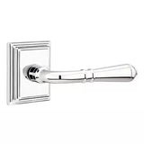 Emtek 8161 DESIGNER BRASS - LEVERSETS With Wilshire Rosette Passage Set