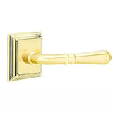 Emtek 8161 DESIGNER BRASS - LEVERSETS With Wilshire Rosette Passage Set