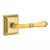 Emtek 8161 DESIGNER BRASS - LEVERSETS With Wilshire Rosette Passage Set