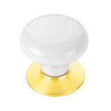Emtek Ice White 1 3/4 Inch Porcelain Wardrobe Knob - 86034