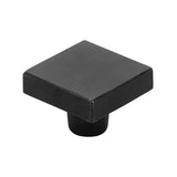 Emtek Sandcast Bronze 1 5/8 inch Rustic Modern Square Knob - 86663