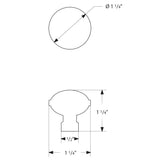 Emtek Industrial Modern Brandt 1 3/4 Inch Knob - 86696