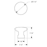 Emtek Industrial Modern Haydon 1 3/4 Inch Knob - 86698