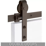 EMTEK B1102 Sliding Barn Door Hardware Kit, Choose Finish & Track