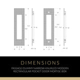 Emtek 2194 Passage Pocket Door Mortise Lock