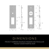 Emtek 2195 Privacy Pocket Door Mortise Lock