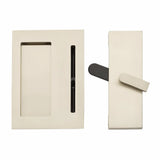 Emtek 222202 Modern Rectangular Barn Door Privacy Lock and Flush Pull with Integrated Strike