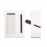 Emtek 222202 Modern Rectangular Barn Door Privacy Lock and Flush Pull with Integrated Strike