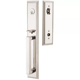 Emtek 4212 Melrose Single Cylinder Entrance Handleset - Brass Tubular