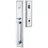 Emtek 4212 Melrose Single Cylinder Entrance Handleset - Brass Tubular