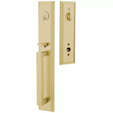 Emtek 4212 Melrose Single Cylinder Entrance Handleset - Brass Tubular