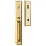 Emtek 4212 Melrose Single Cylinder Entrance Handleset - Brass Tubular