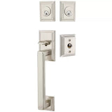 Emtek 4223 Hamden Double Cylinder Entrance Handleset - Brass Tubular