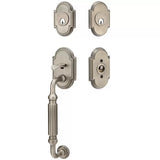 Emtek 4320 Knoxville Double Cylinder Entrance Handleset - Brass Tubular