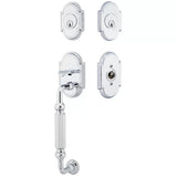 Emtek 4320 Knoxville Double Cylinder Entrance Handleset - Brass Tubular