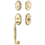 Emtek 4320 Knoxville Double Cylinder Entrance Handleset - Brass Tubular