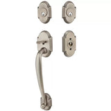 Emtek 4322 Nashville Double Cylinder Entrance Handleset - Brass Tubular