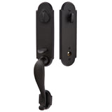 Emtek 451112 Remington Entrance Handleset - Sandcast Bronze Tubular - Single Cylinder