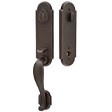 Emtek 451112 Remington Entrance Handleset - Sandcast Bronze Tubular - Single Cylinder