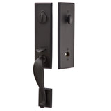 Emtek Sandcast Rectangular Monolithic Handleset