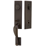Emtek Sandcast Rectangular Monolithic Handleset