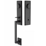 Emtek 452522 Rustic Modern Rectangular Monolithic Entrance Handleset - Sandcast Bronze Tubular - Double Cylinder