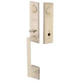 Emtek 452522 Rustic Modern Rectangular Monolithic Entrance Handleset - Sandcast Bronze Tubular - Double Cylinder