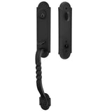 Emtek 461121 Monolithic with San Carlos Grip Entrance Handleset - Wrought Steel Tubular - Single Cylinder