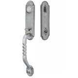 Emtek 461121 Monolithic with San Carlos Grip Entrance Handleset - Wrought Steel Tubular - Single Cylinder