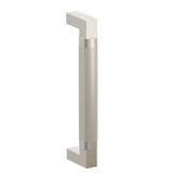Emtek 8" Centers Door Pull with L-Square Stem and Knurled Bar